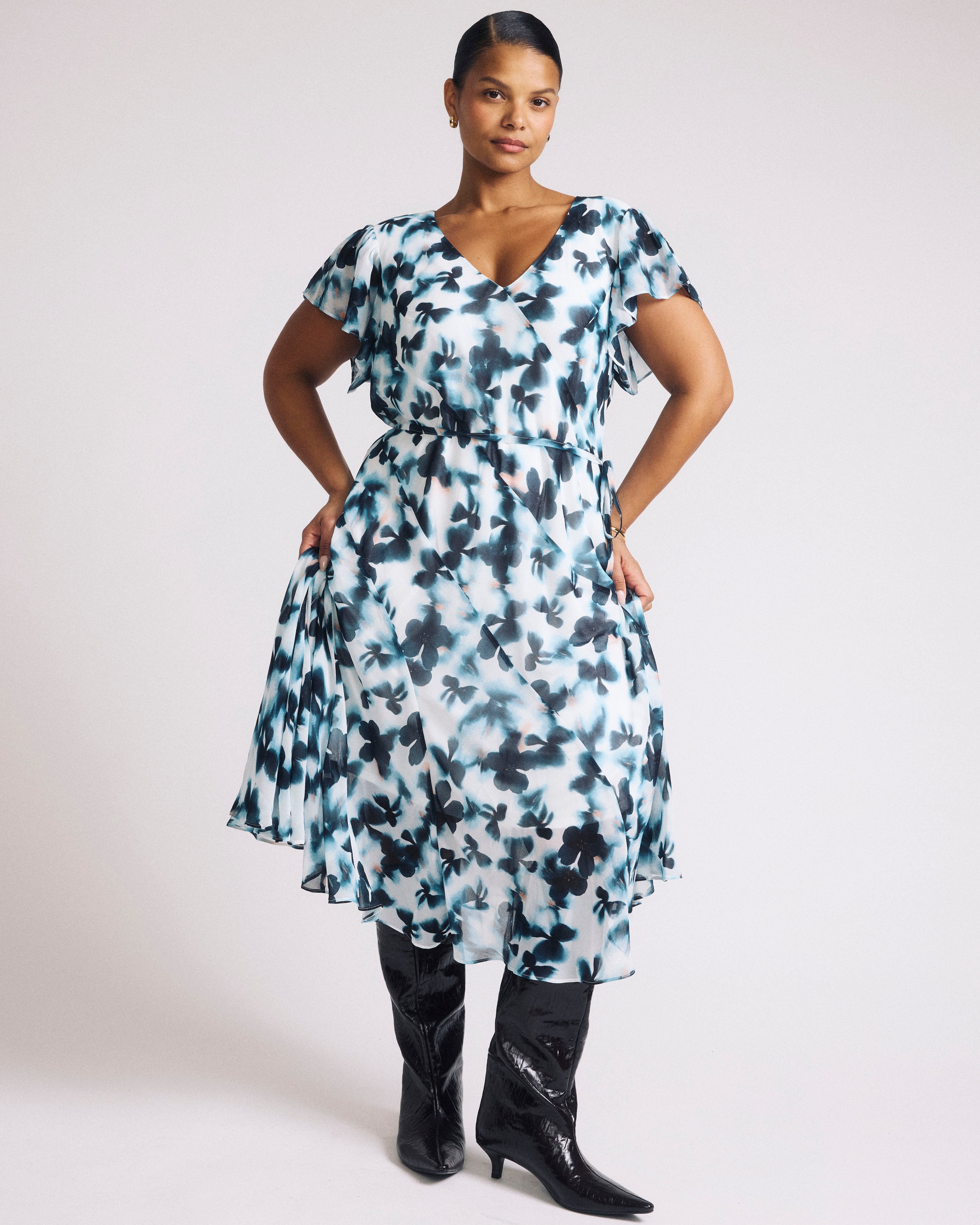 Seville Chiffon Dress - Primrose Hill Print