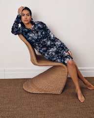 Thames Fog Dress - Tumbling Bouquet Print