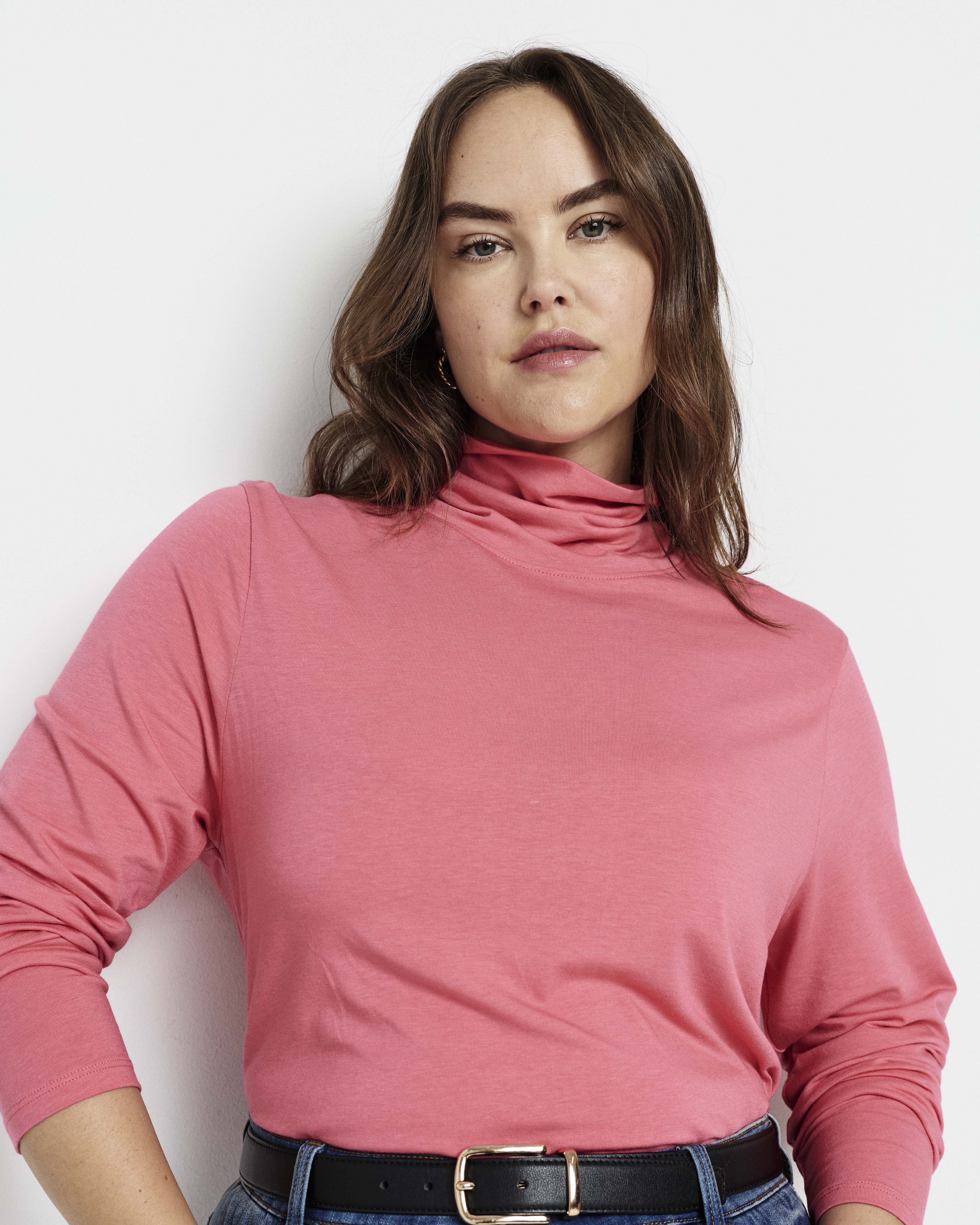 Close Fit Turtleneck - Rapture Rose