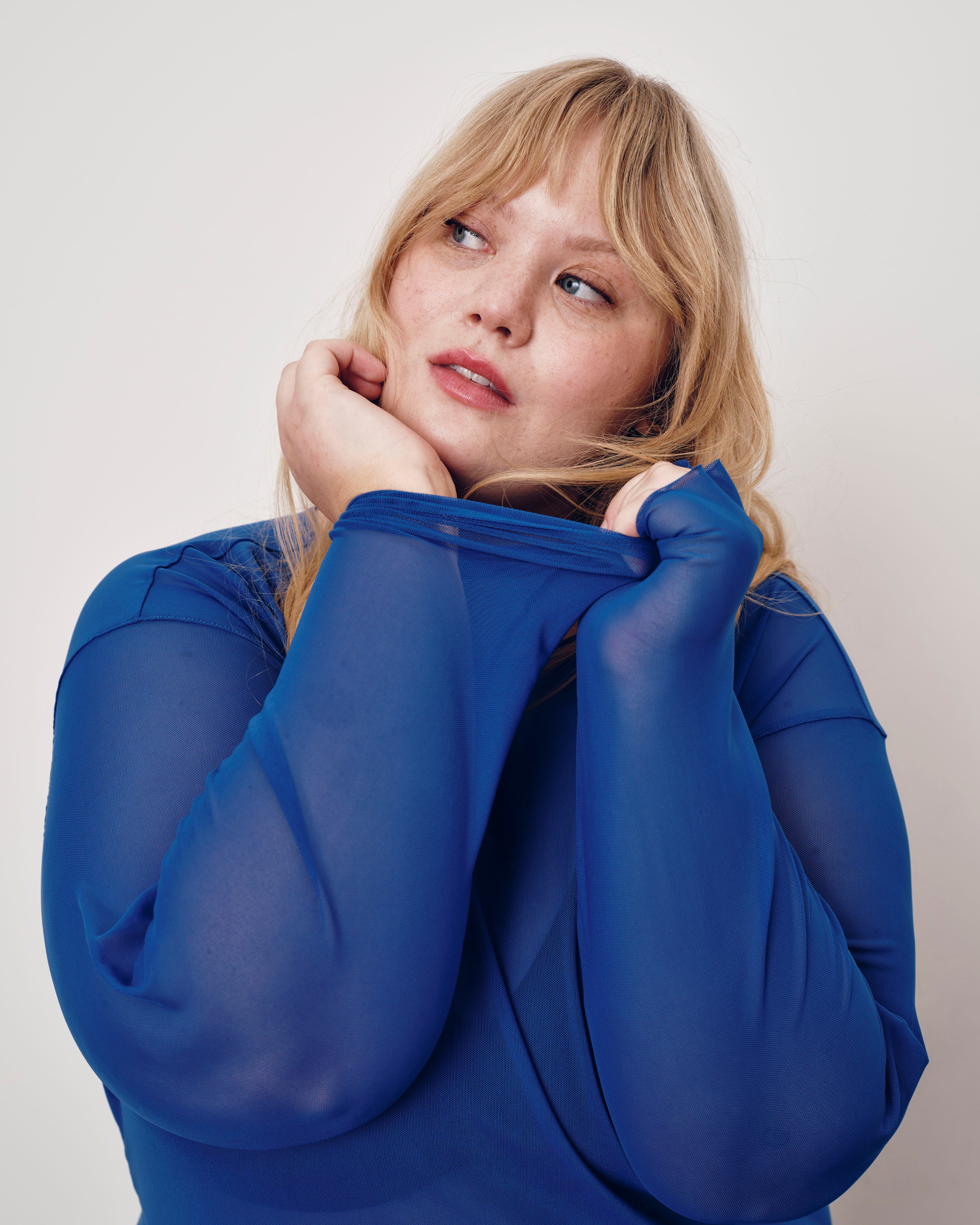 Thames Fog Dress - Ultramarine
