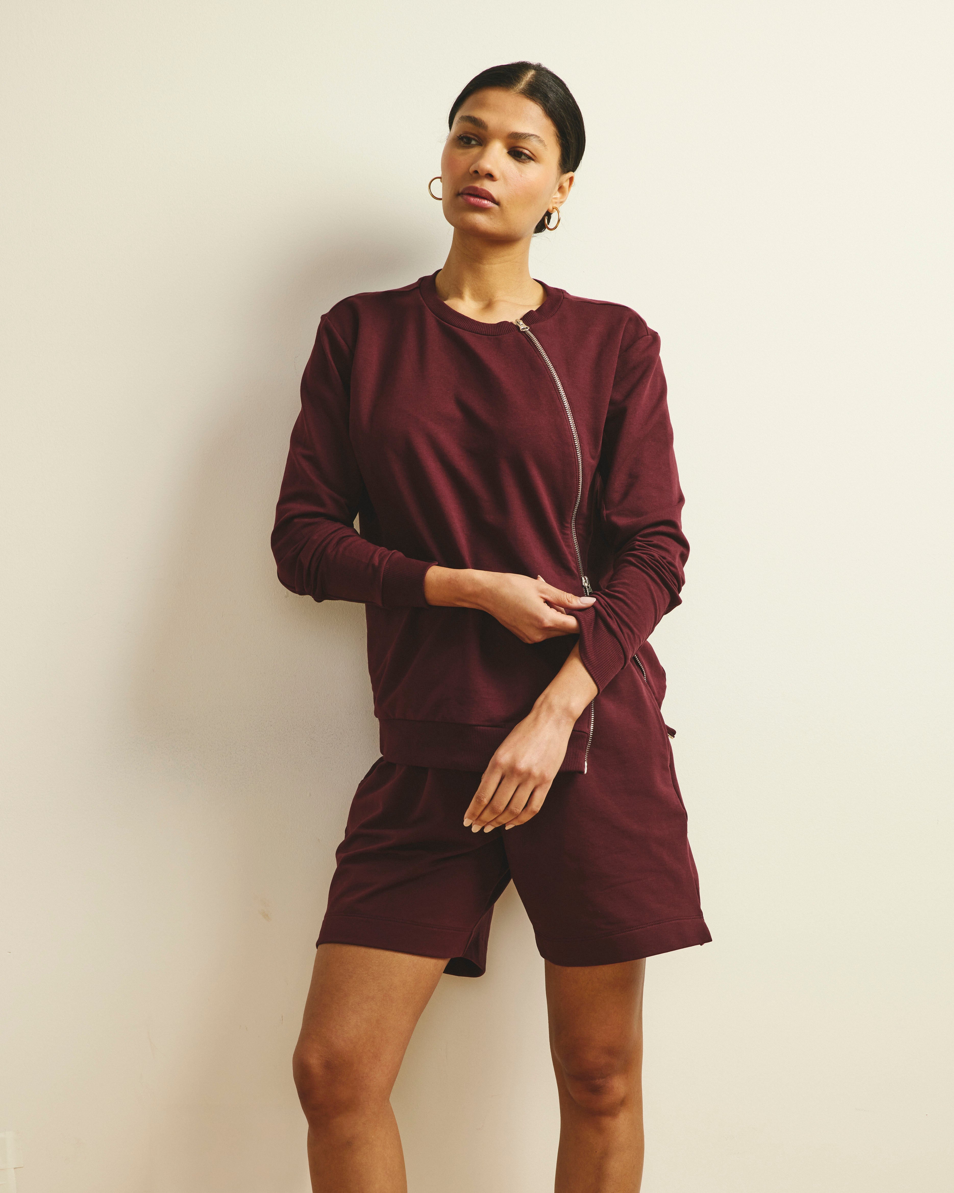 Meridien Zip Sweatshirt - Black Cherry