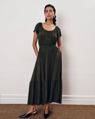 Kahlo Liquid Jersey Dress - Coratina Green