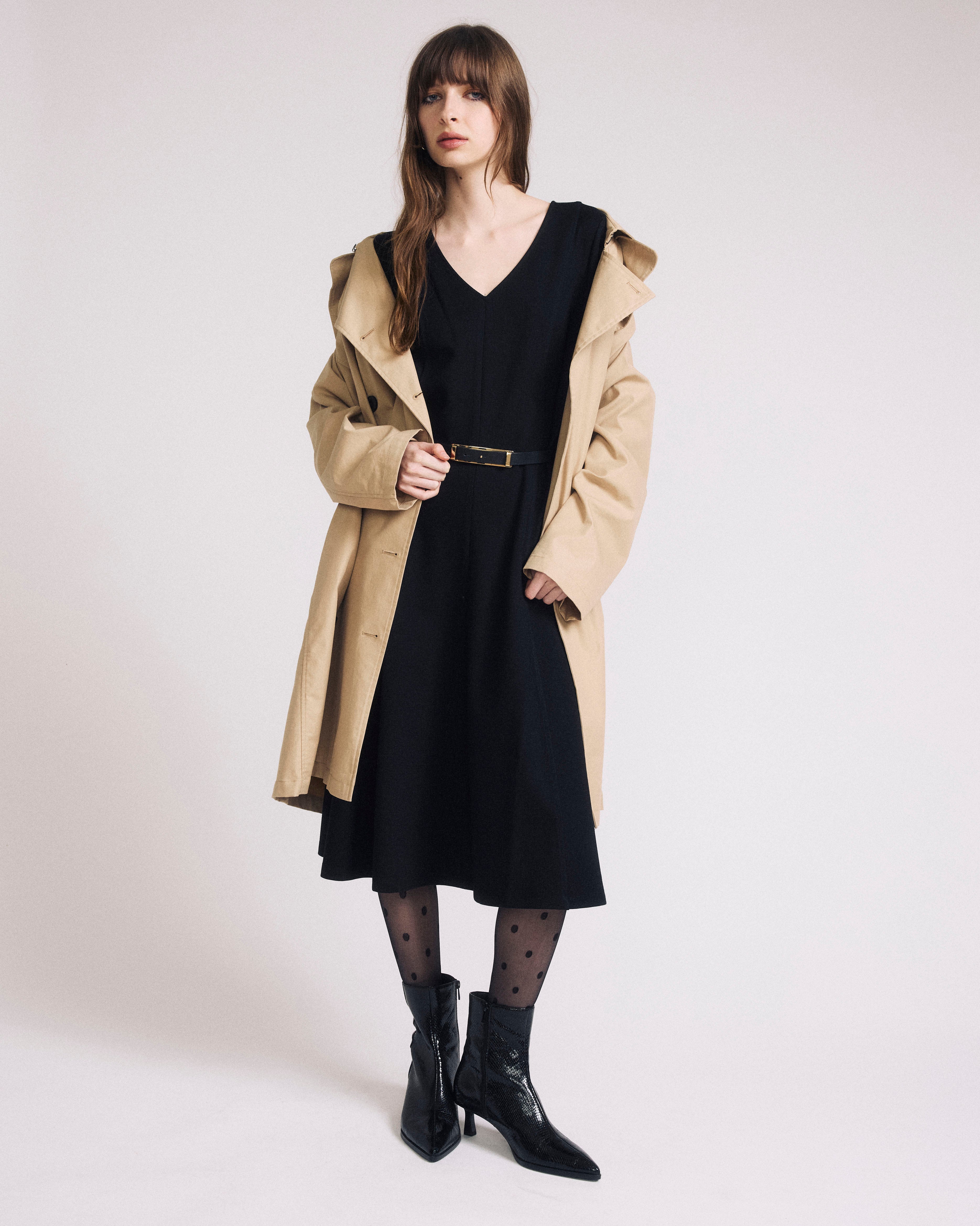Lucinda Ponte Midi Dress - Black