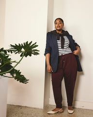 Selma French Terry Jogger - Black Cherry