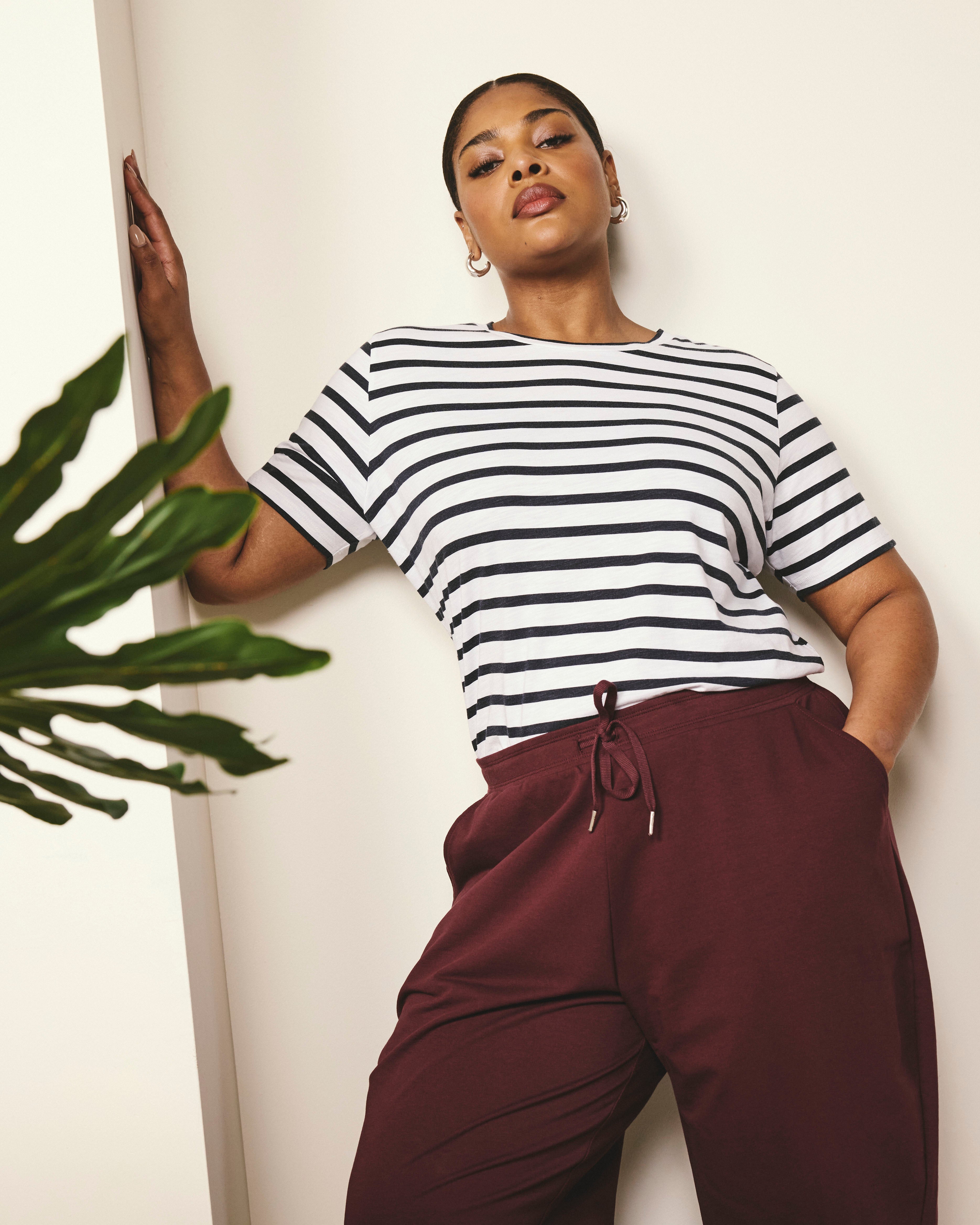 Selma French Terry Jogger - Black Cherry