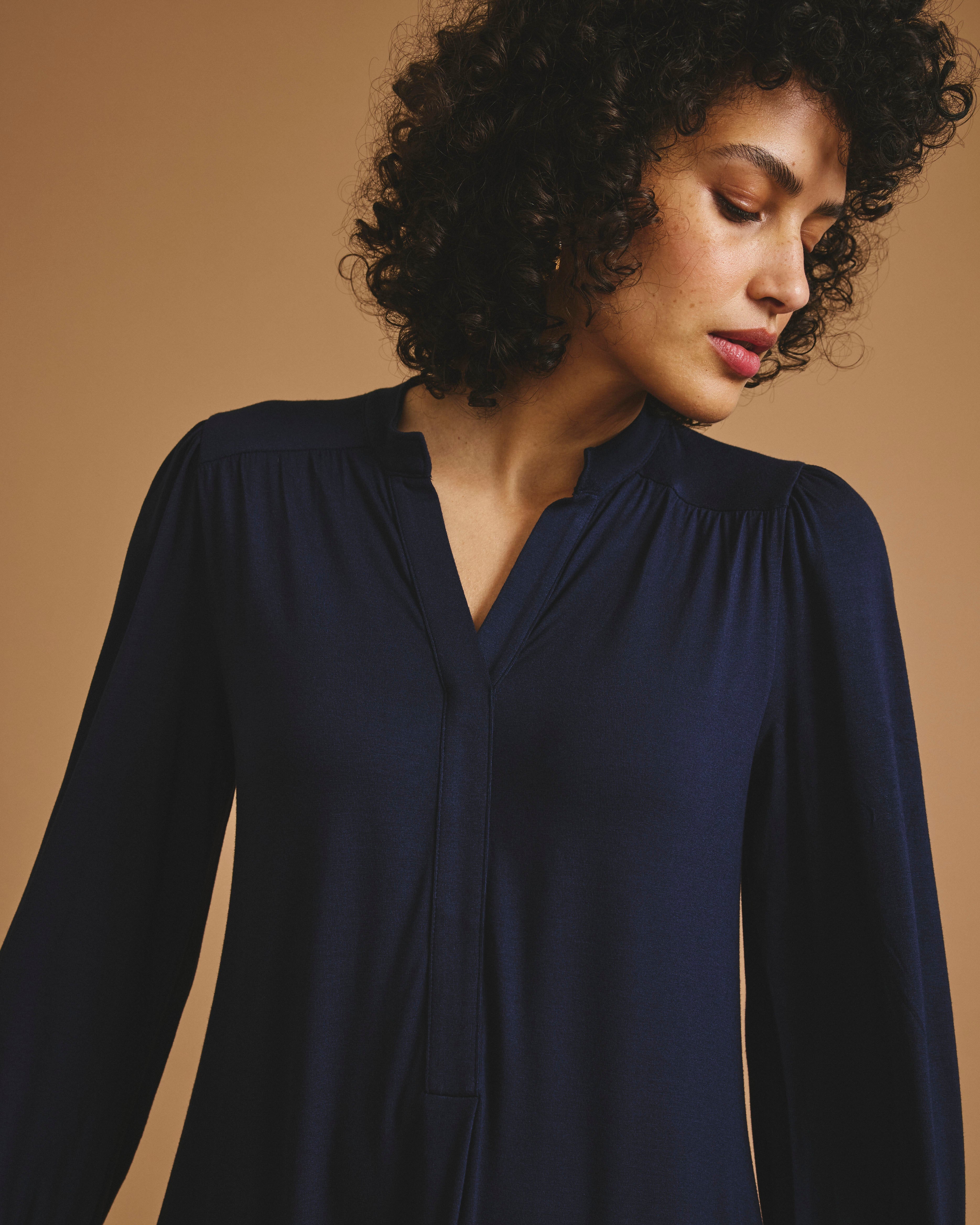 Gramercy Liquid Jersey Dress - Midnight