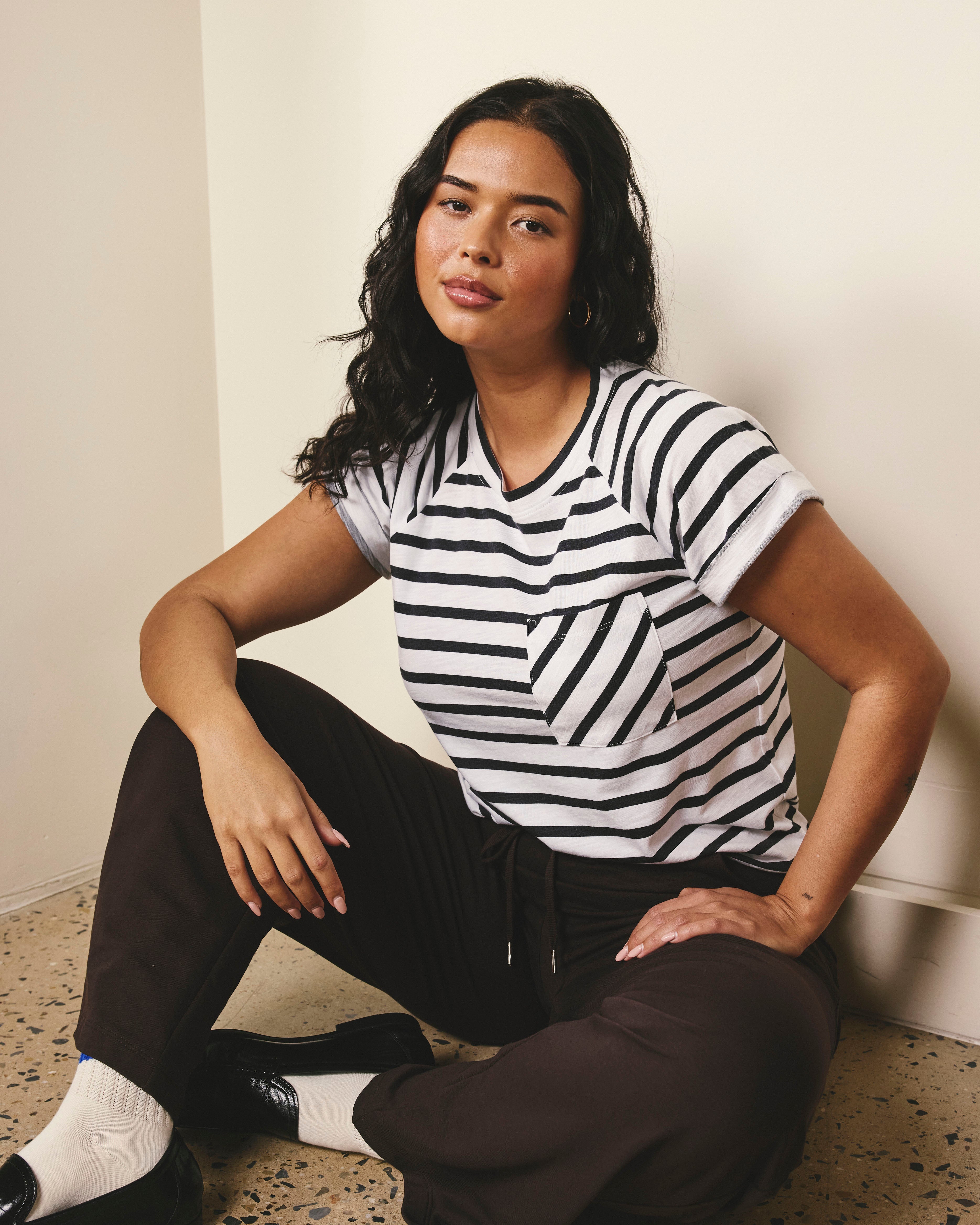 Light-As-Air Boy Tee - Zen Stripe