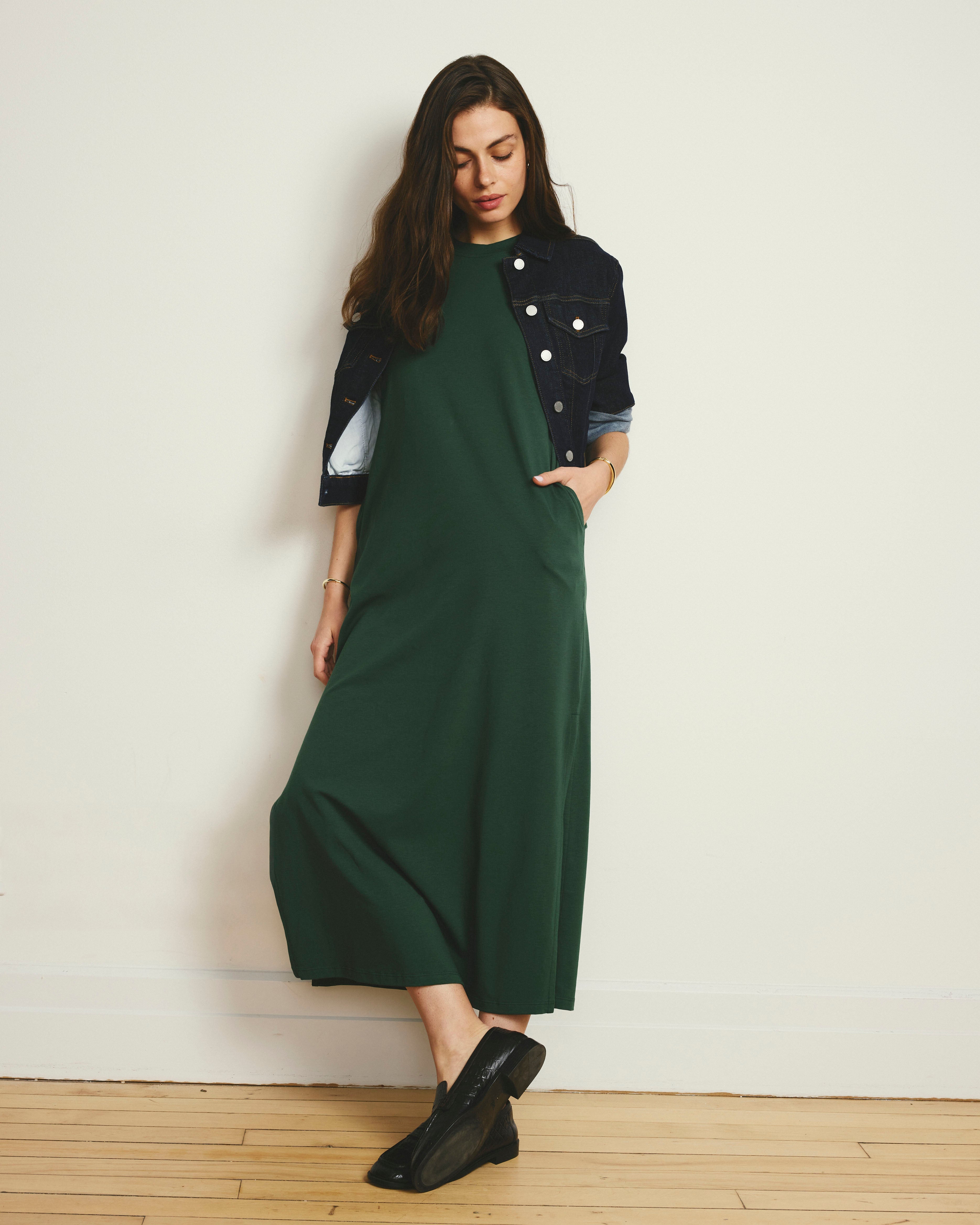 Maxi T-Shirt Dress - Conifer