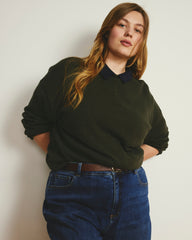 Positano Pointelle Mock Neck Sweater - Camo
