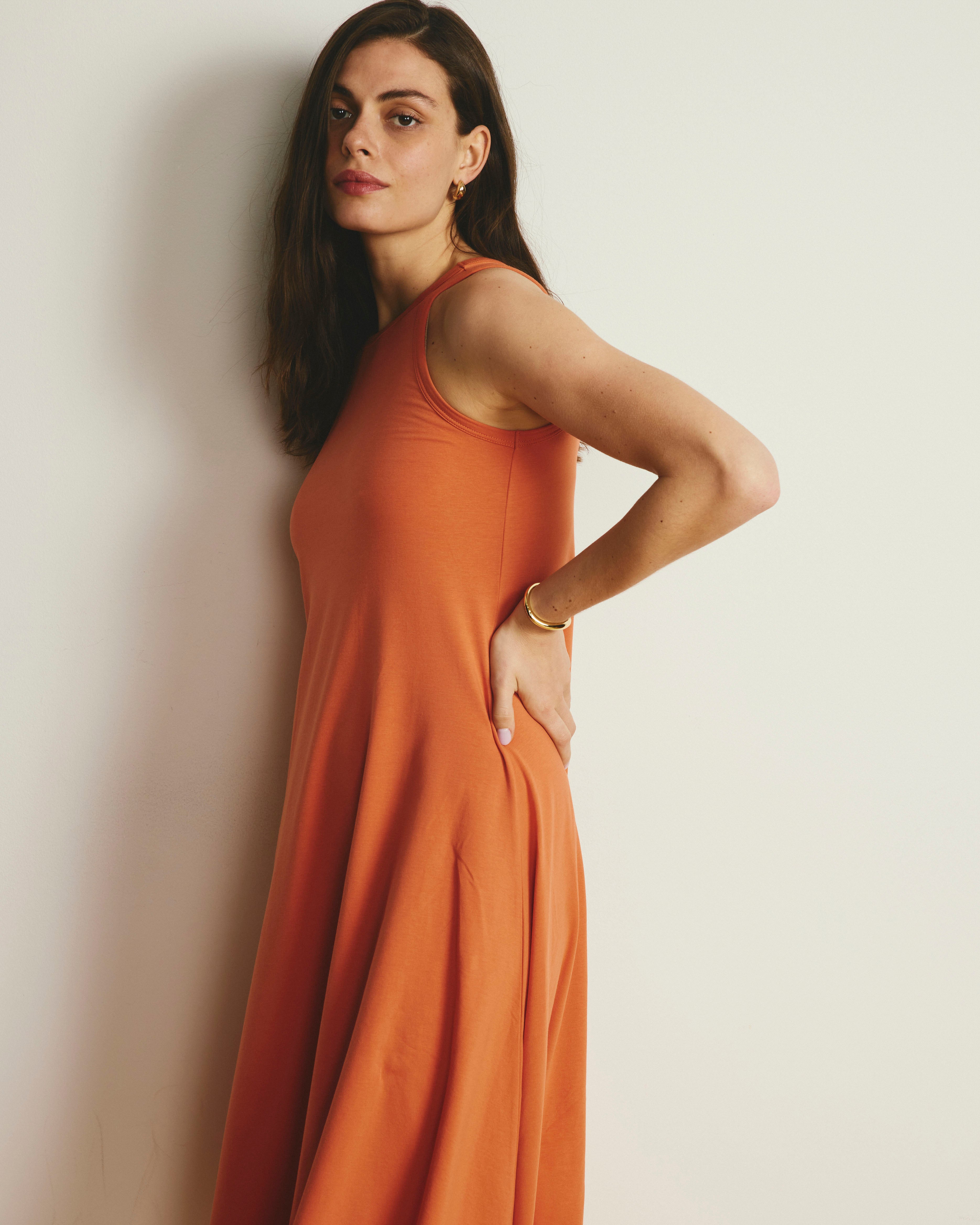 Sardinia Tank Dress - Italian Orange