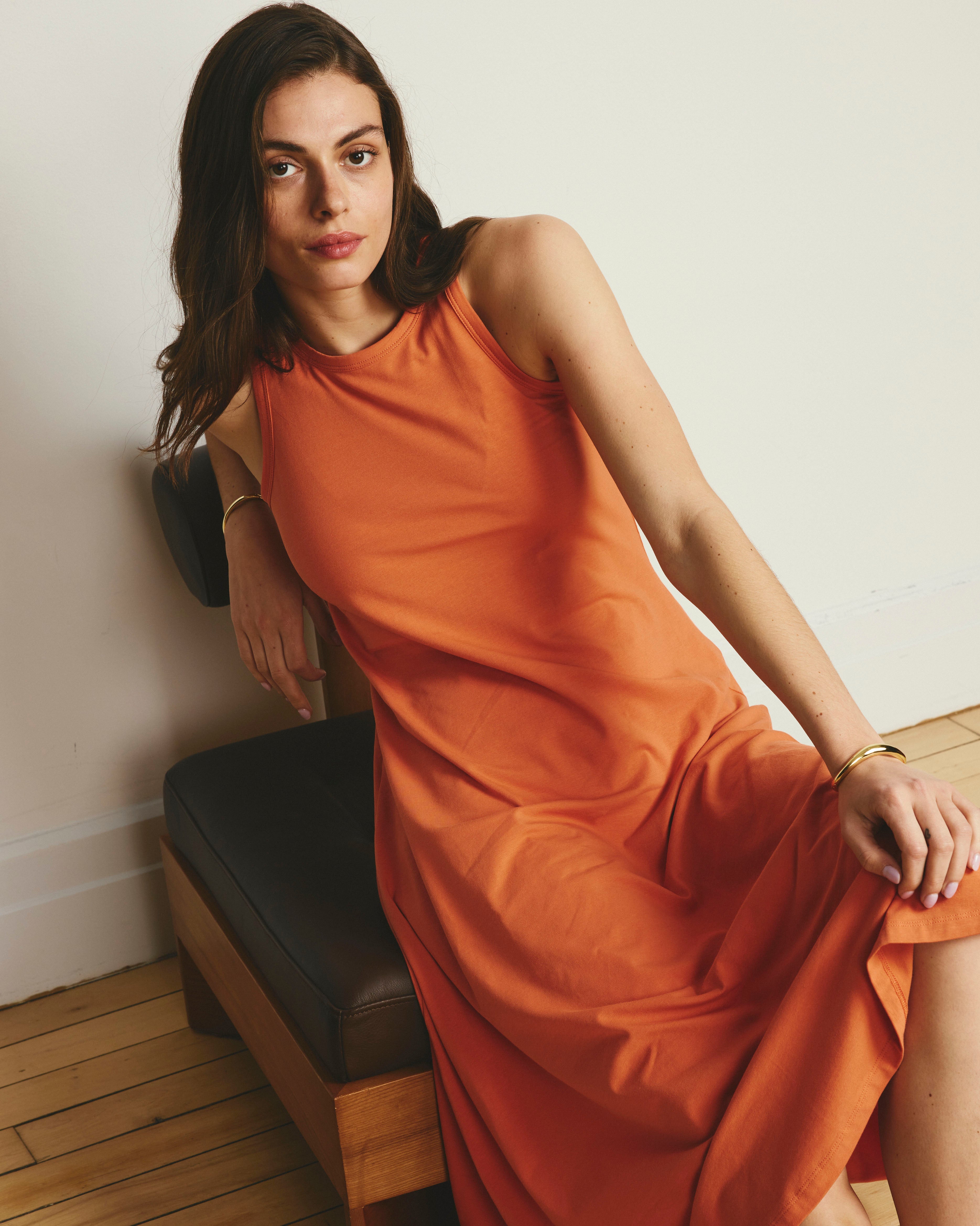 Sardinia Tank Dress - Italian Orange