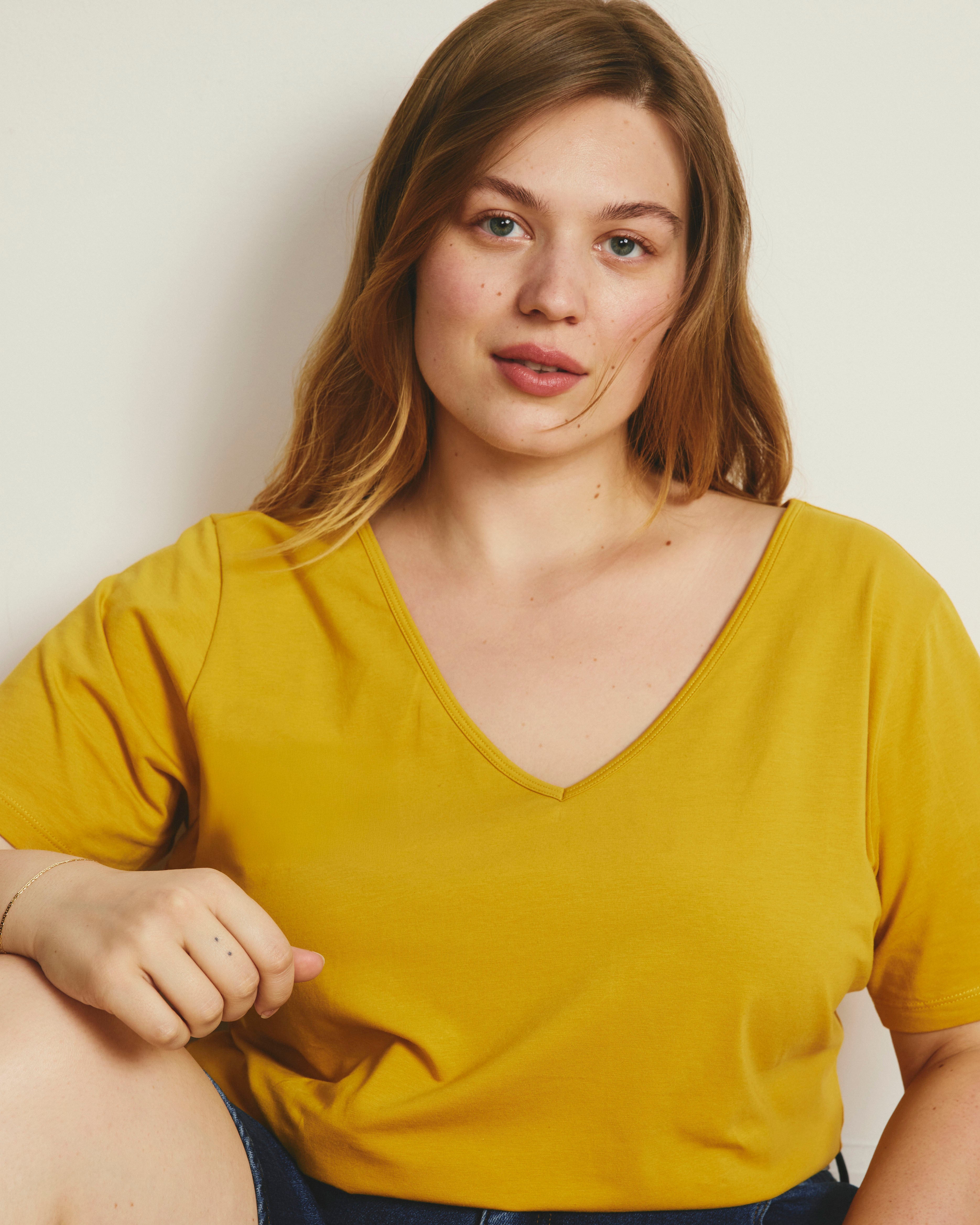 Double V Tee - Goldenrod