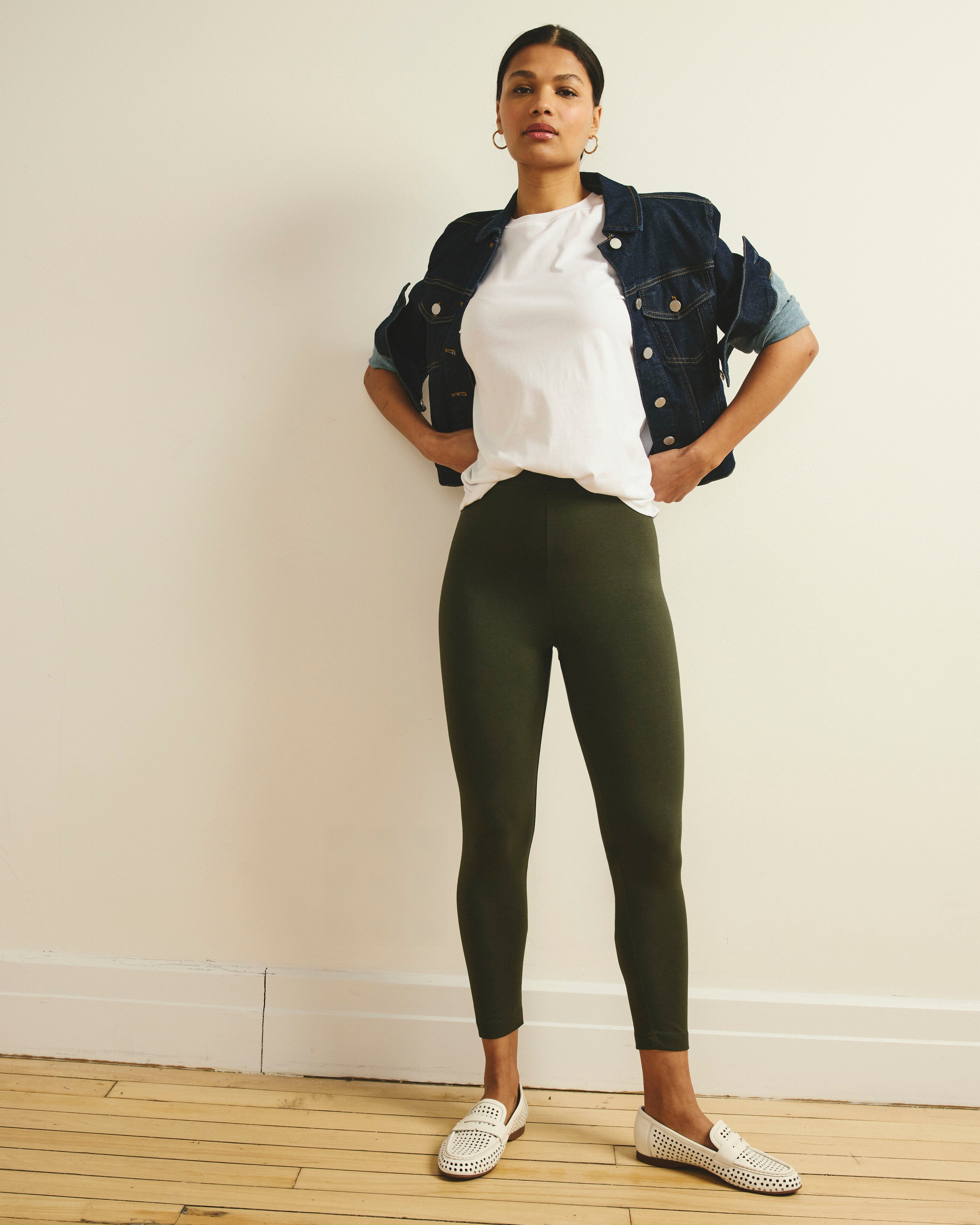 Roya Cropped Leggings 23 Inch - Nori