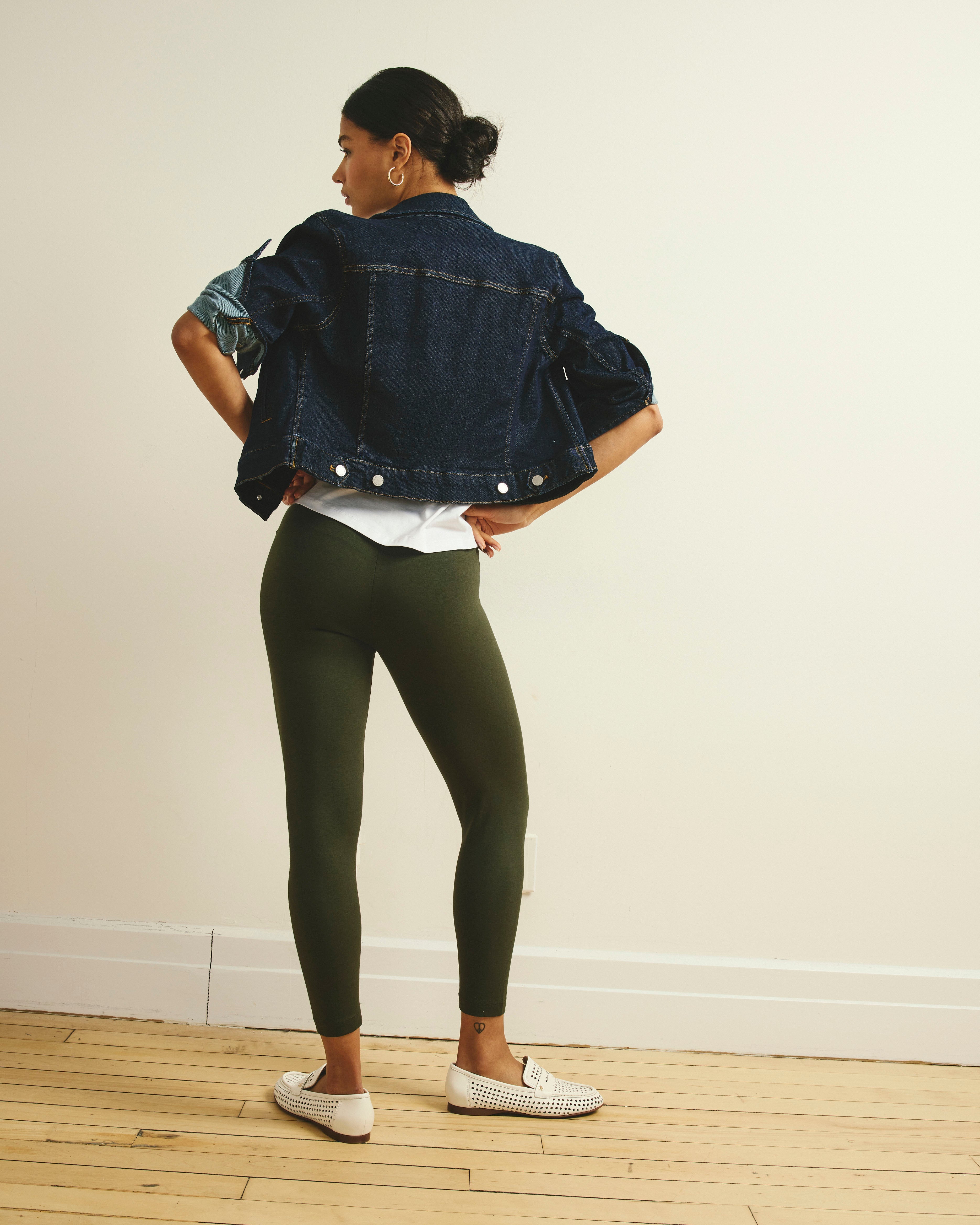Roya Cropped Leggings 23 Inch - Nori