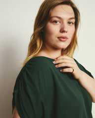 Helena Divine Jersey Gathered Tee - Conifer