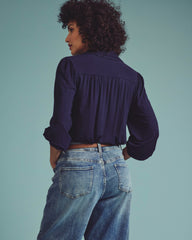 Moore Liquid Jersey Blouse - Midnight