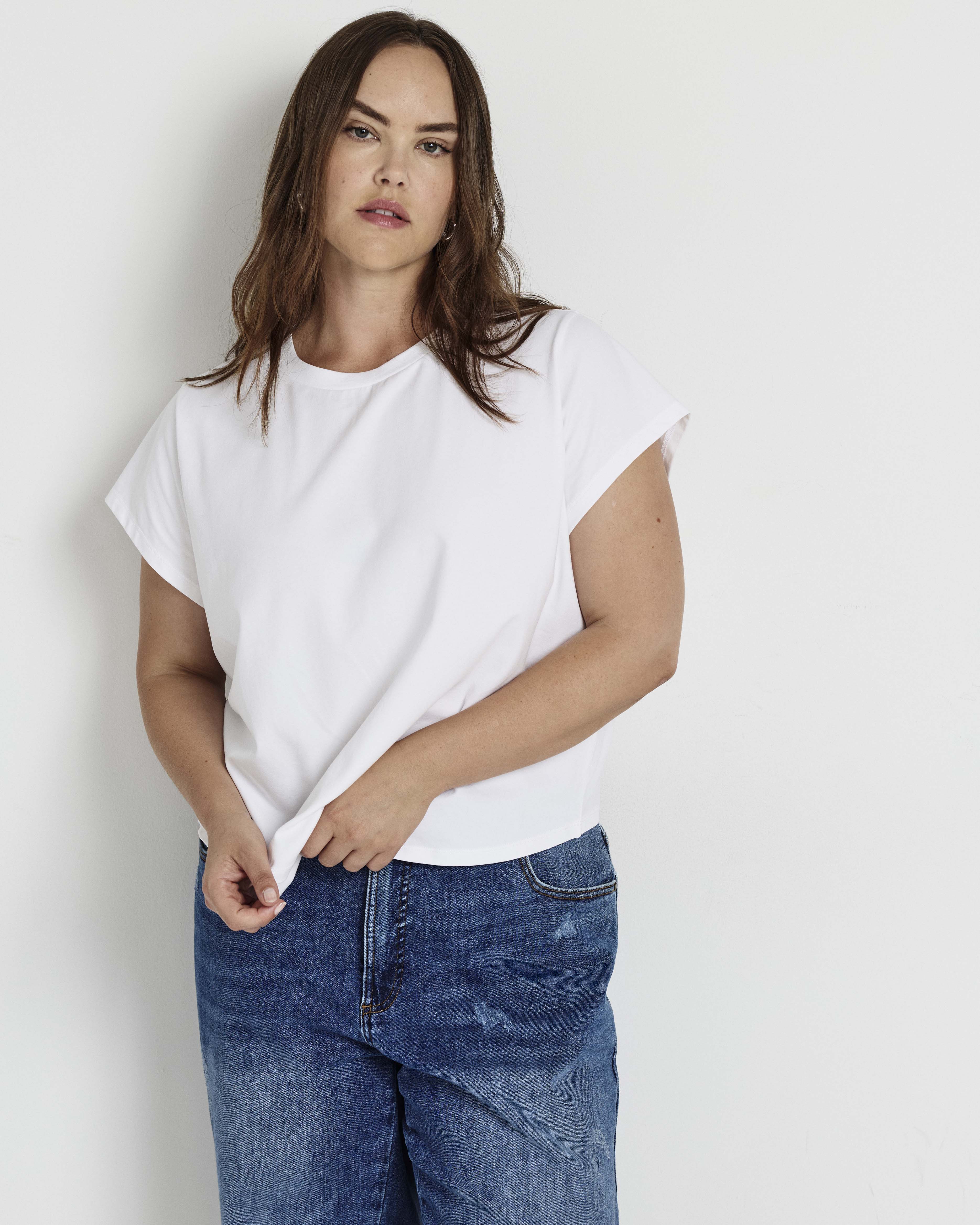 Frenchie Easy Fit Tee - White