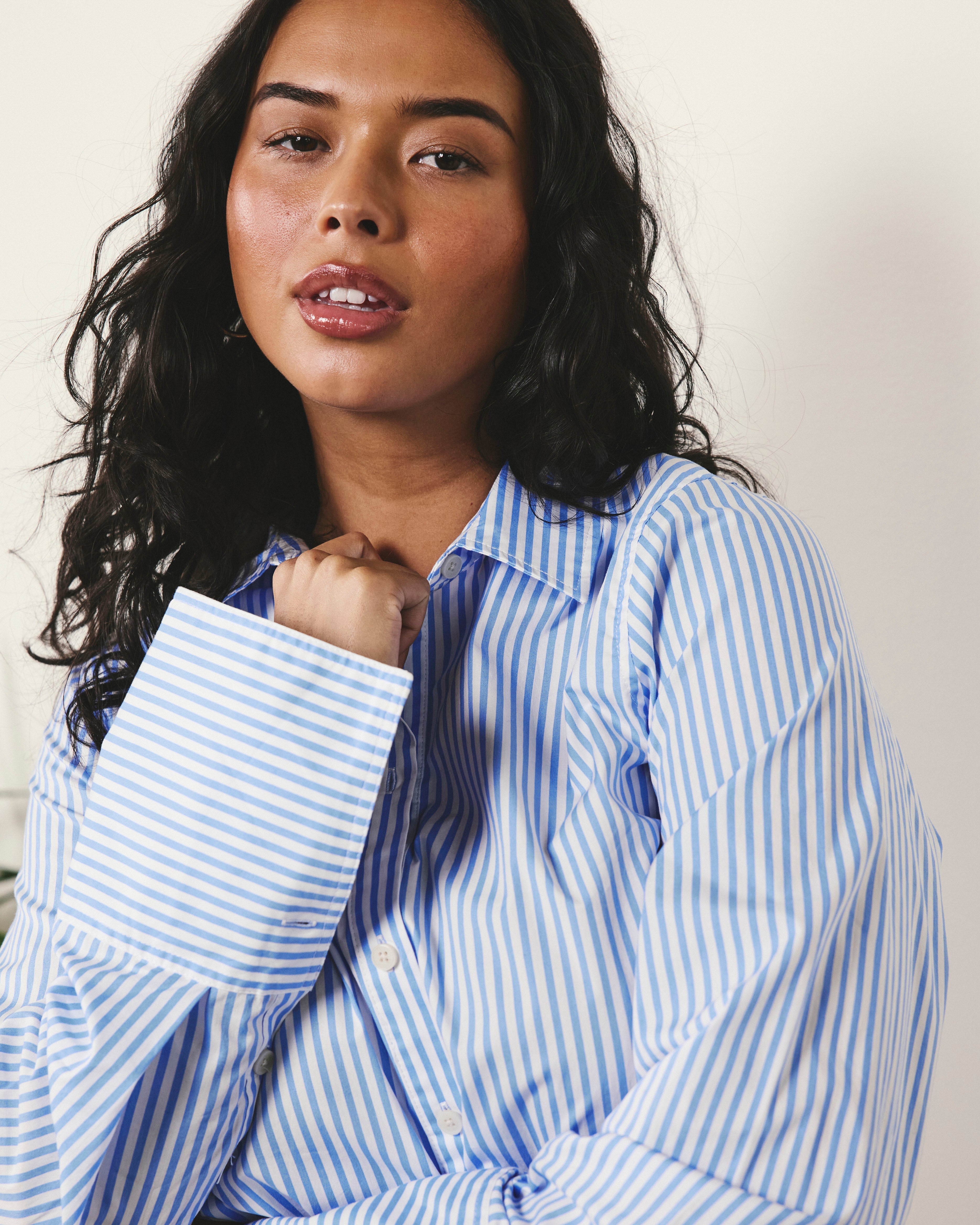 Henning x US Madison Shirt - Blue/White Stripe