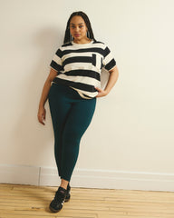 Roya Cropped Leggings 23 Inch - Deep Sea