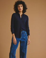 Elbe Liquid Jersey Shirt Classic Fit - Midnight