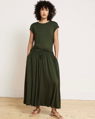 Tessa Liquid Jersey Skirt - Coratina Green