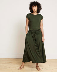 Tessa Liquid Jersey Skirt - Coratina Green