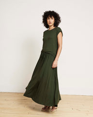 Tessa Liquid Jersey Skirt - Coratina Green