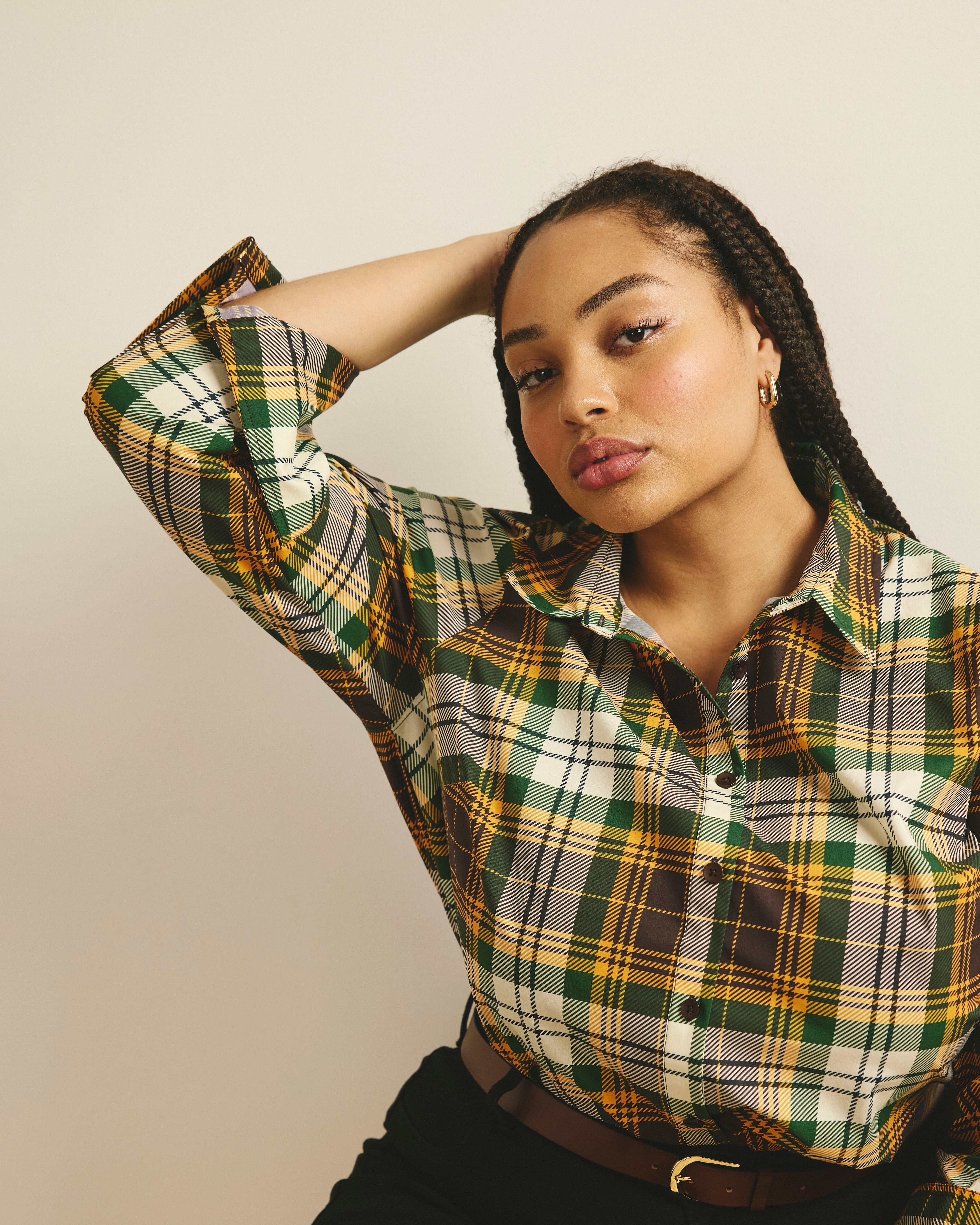 Henning x US Madison Shirt - Brown Plaid