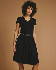 Minetta Liquid Jersey Dress - Black