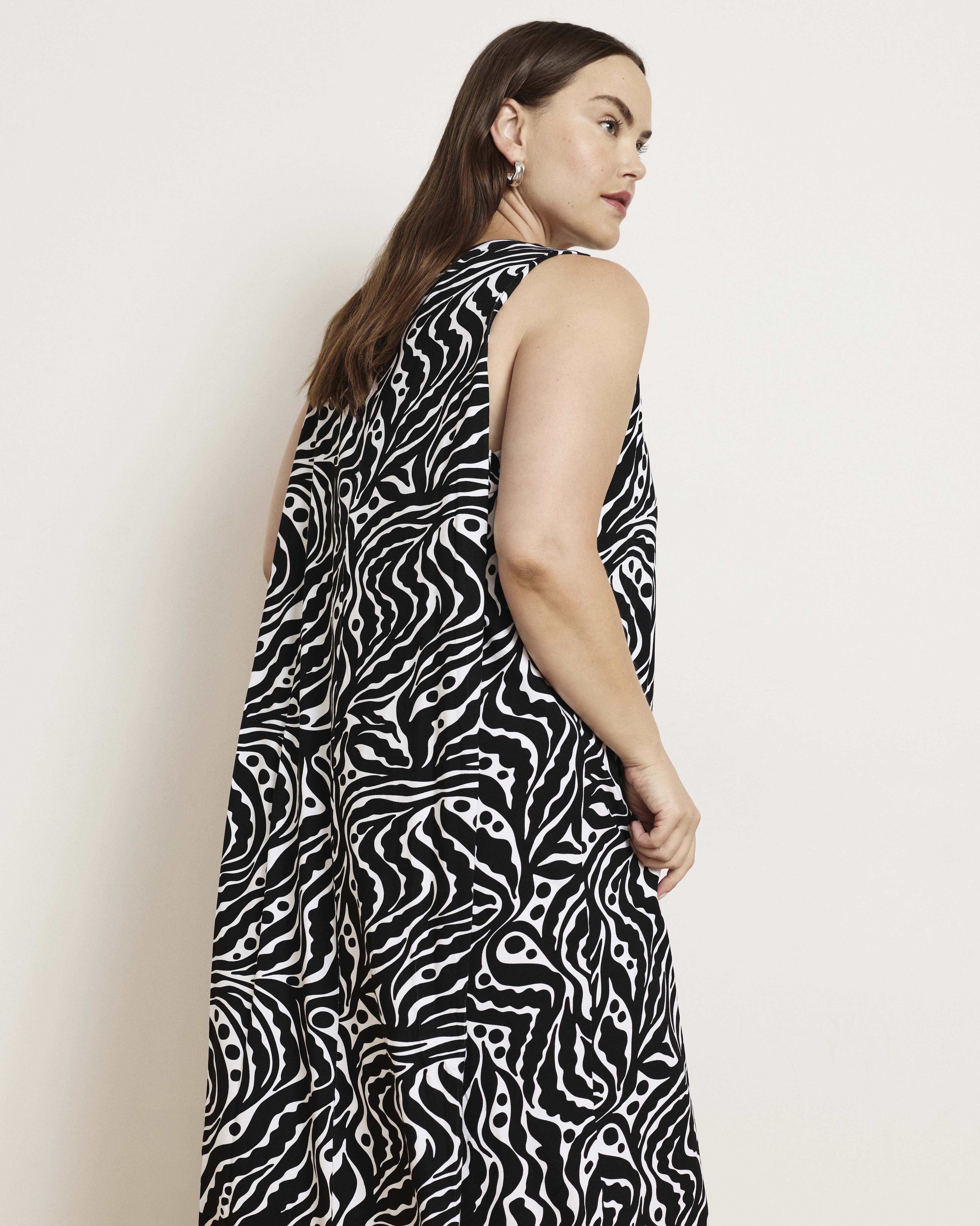 Pearl Divine Jersey Dress - Black Bosco Print