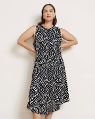 Pearl Divine Jersey Dress - Black Bosco Print