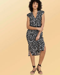 Tish Divine Jersey Kaftan - Black Bosco Print