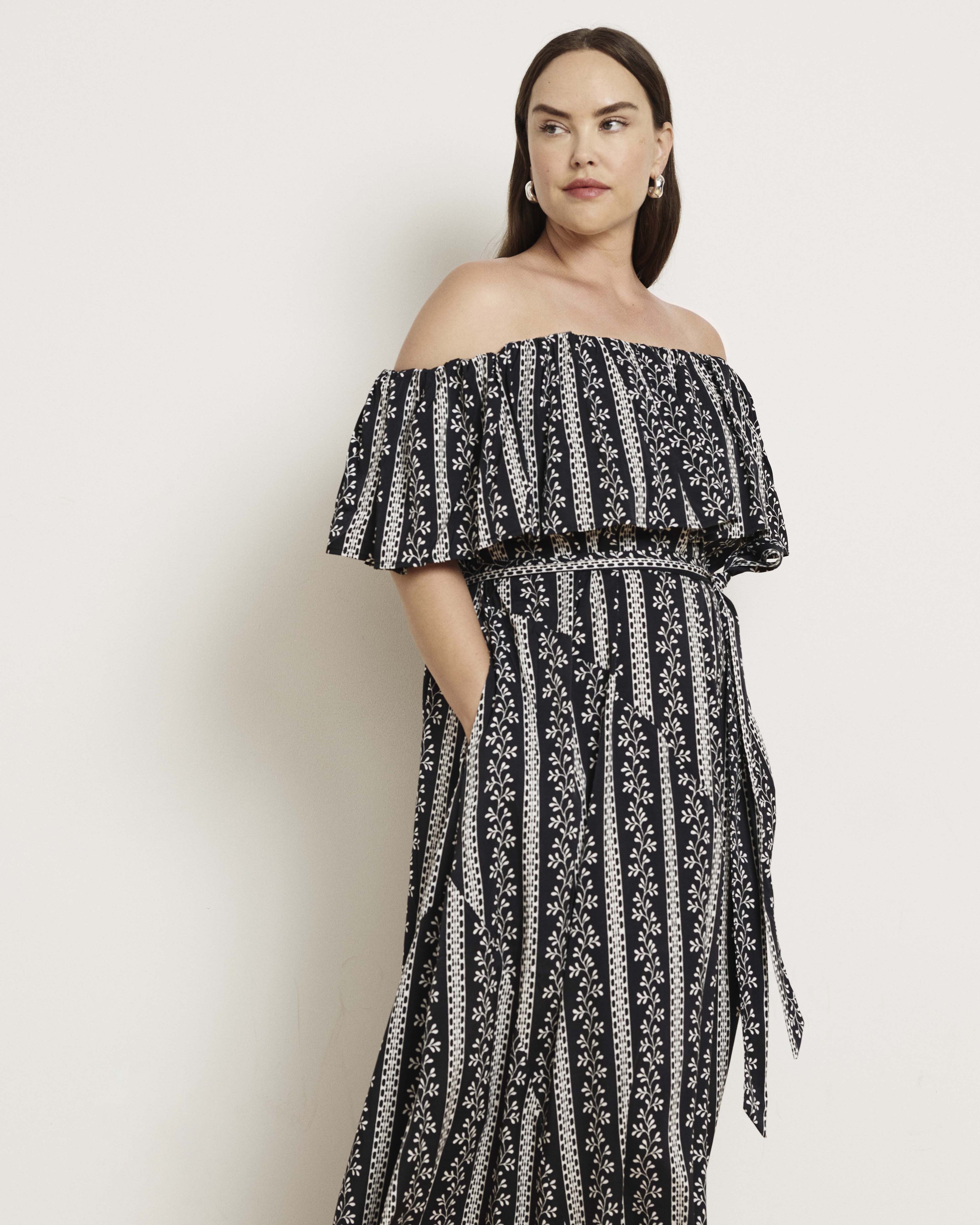 Lisbon Convertible Stretch Cupro Maxi Dress - Florentine Print
