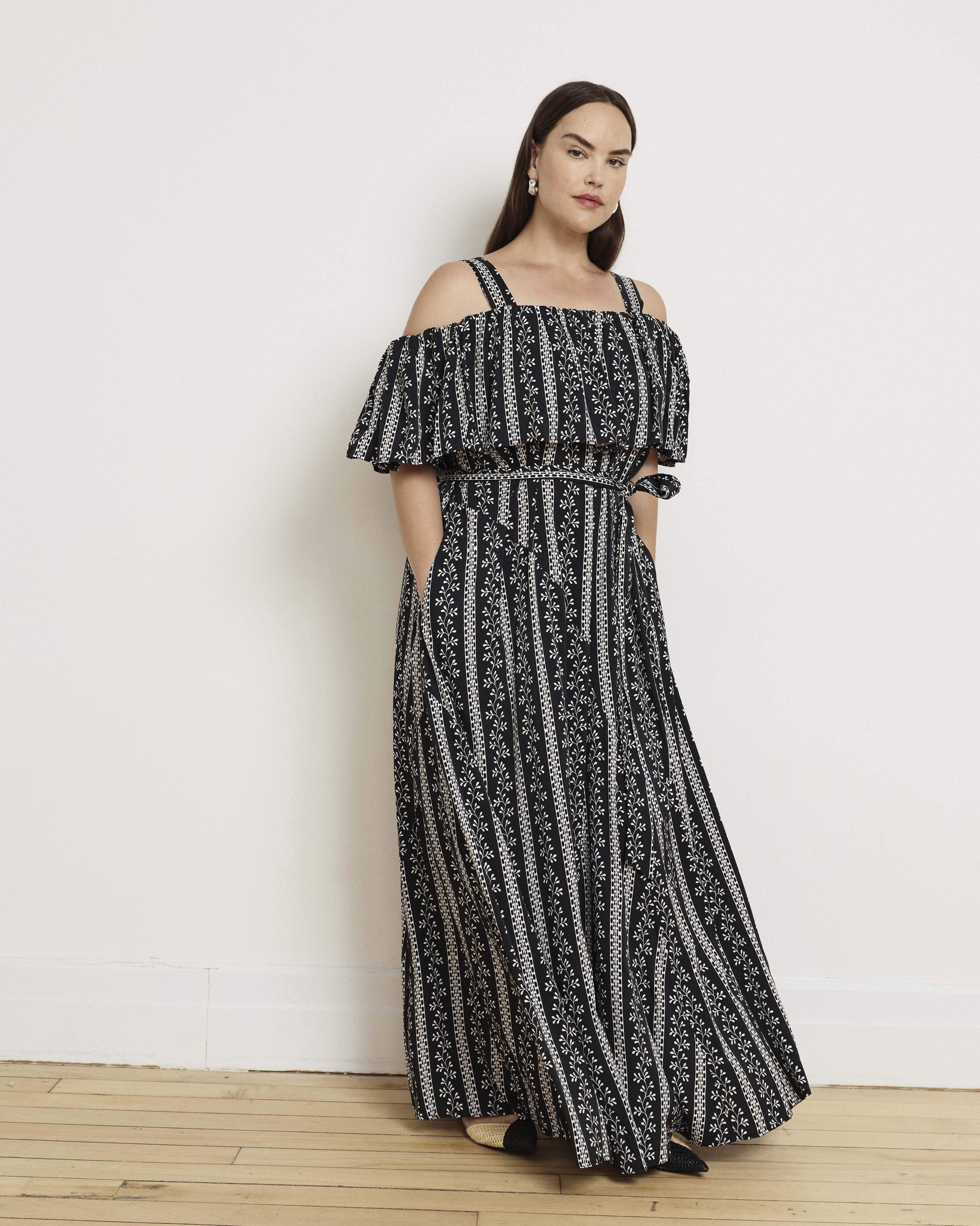 Lisbon Convertible Stretch Cupro Maxi Dress - Florentine Print