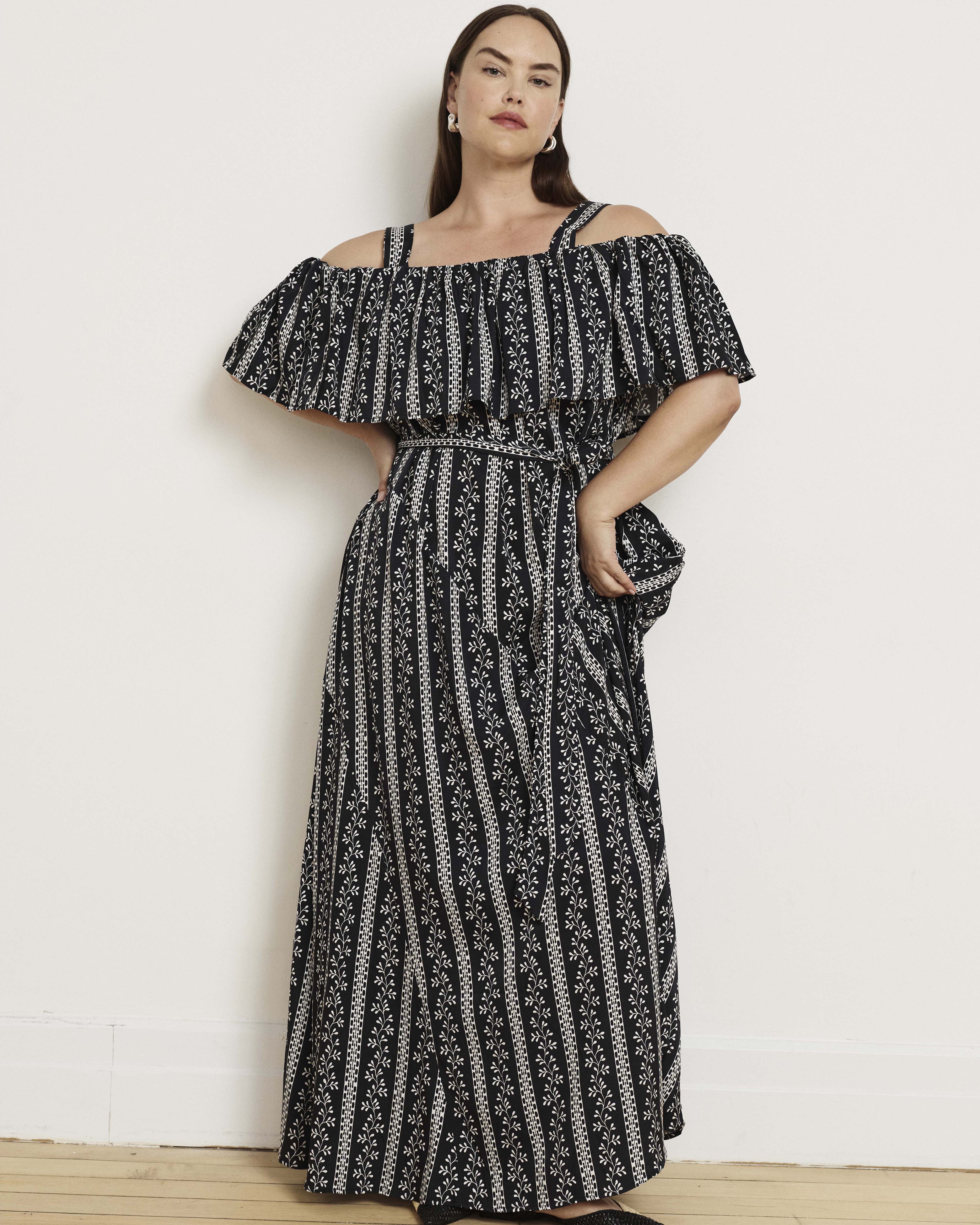 Lisbon Convertible Stretch Cupro Maxi Dress - Florentine Print