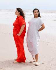 Marley Wide Leg Linen Blend Pants - Shoreline Sunset