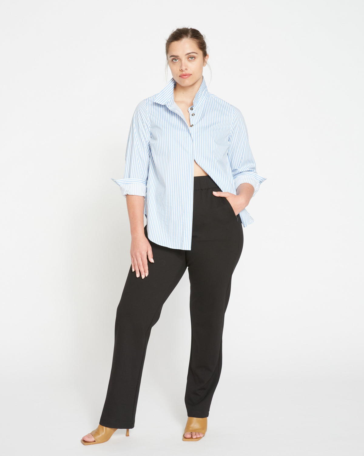 Smart Signature Ponte Pants Long - Black
