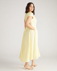 Sunset Linen Blend Flounce Dress - Twinkle