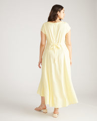 Sunset Linen Blend Flounce Dress - Twinkle
