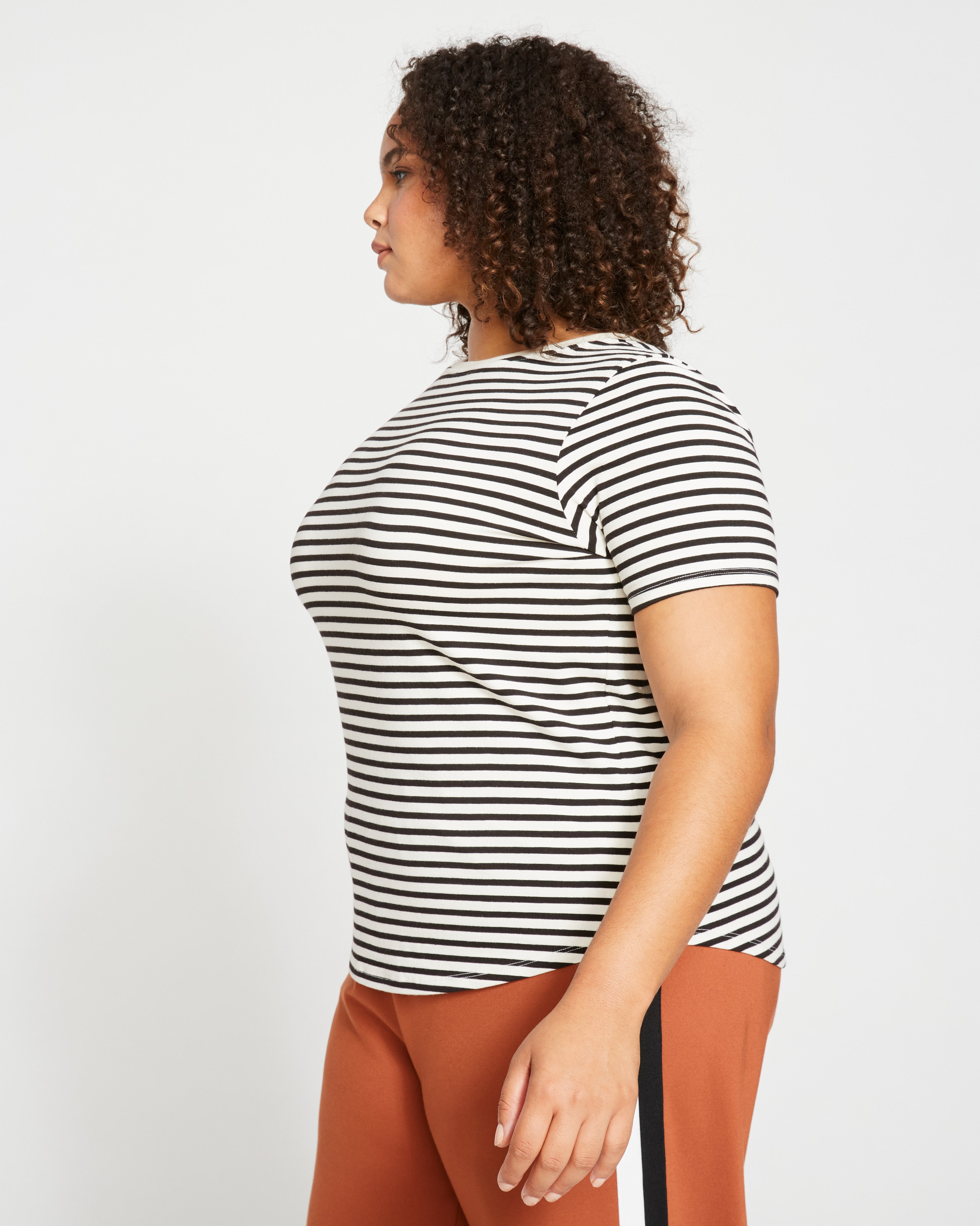 Tee Rex - Ecru/Black Stripe