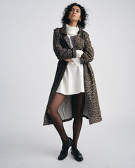 Henning x US Park Soft Trench - Shadow Leopard Print