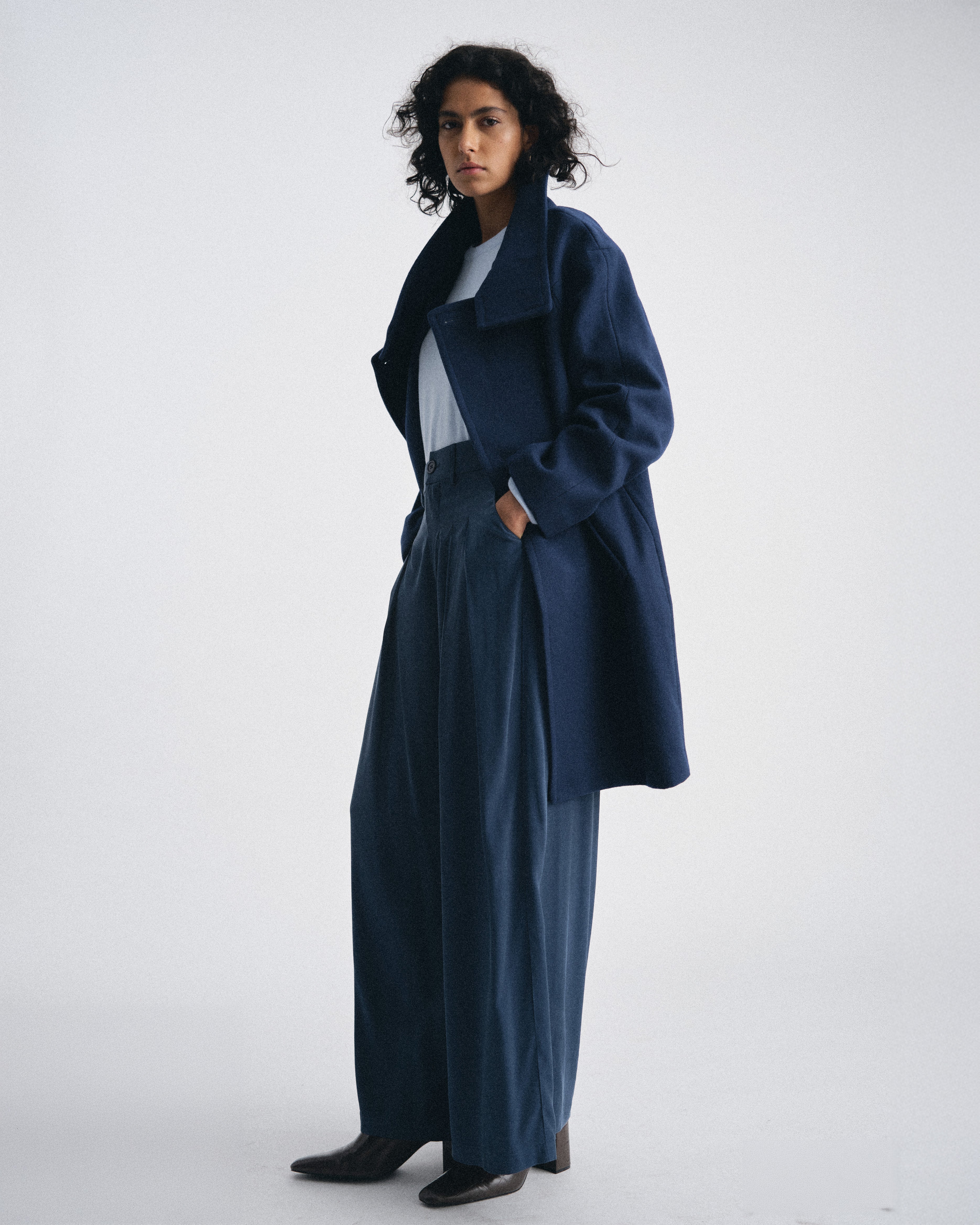 Palais Cooling Cupro Wide Leg Pant - Pageant Blue