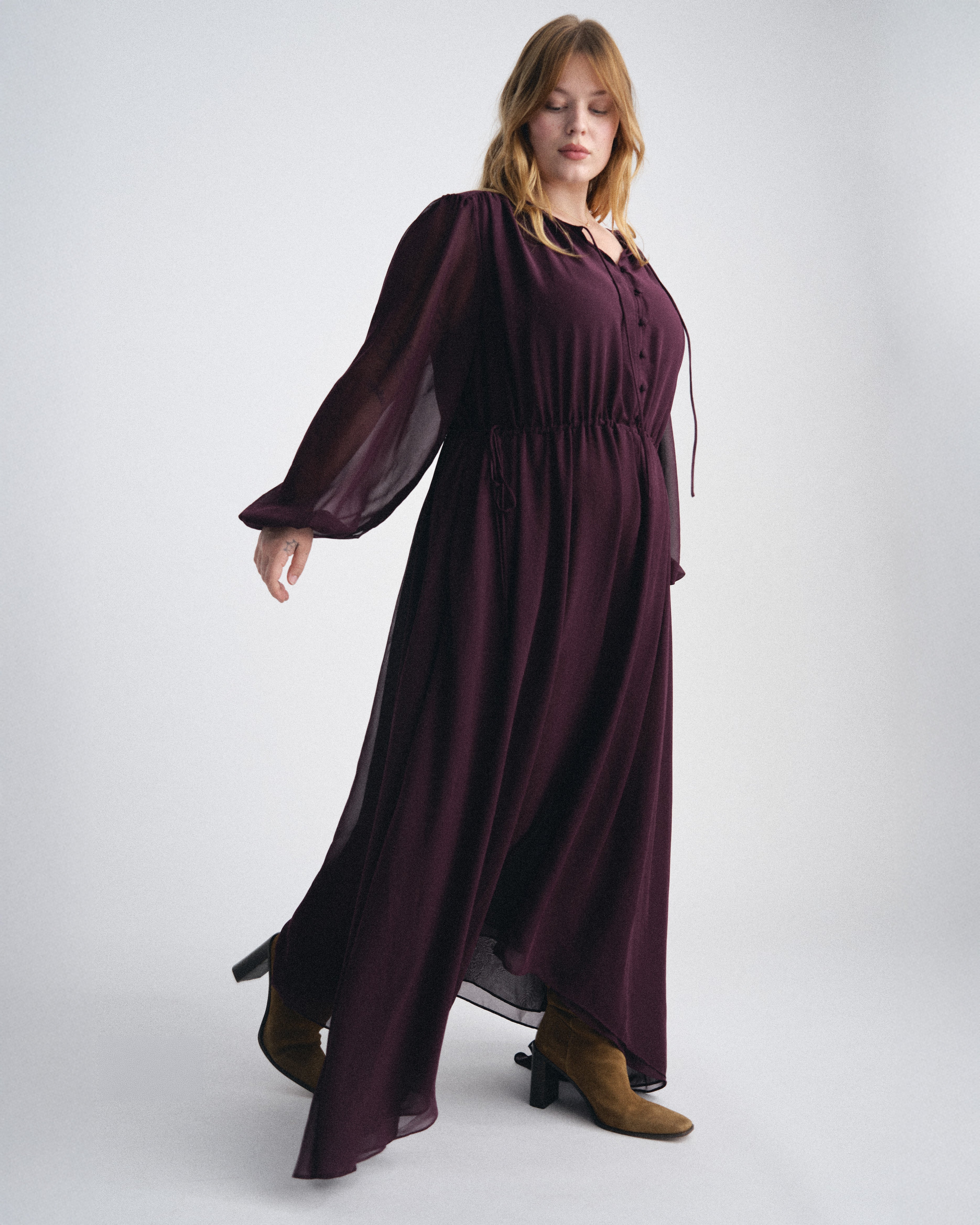 Karina Chiffon Dress - Gamay