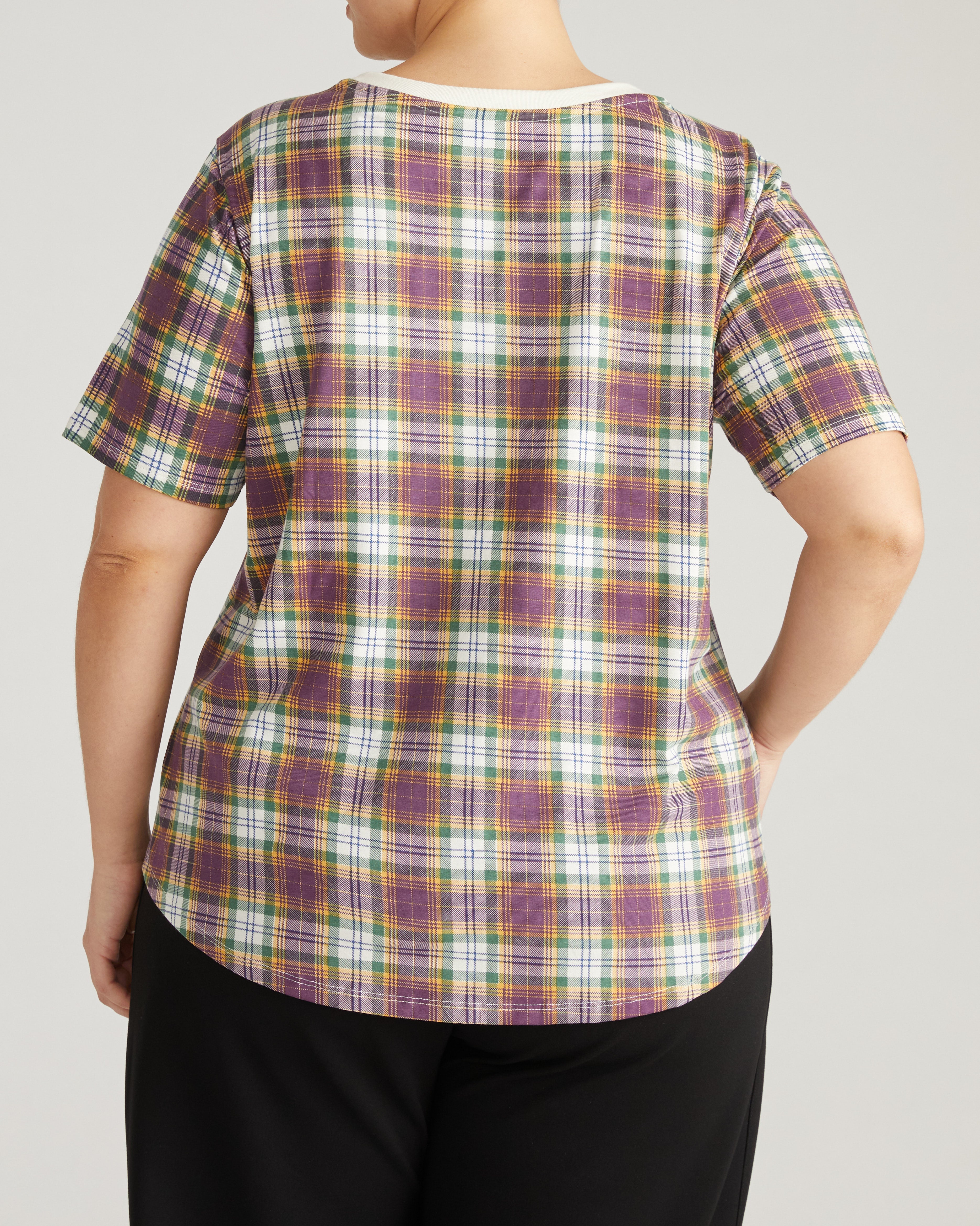 Tee Rex - Purple Plaid