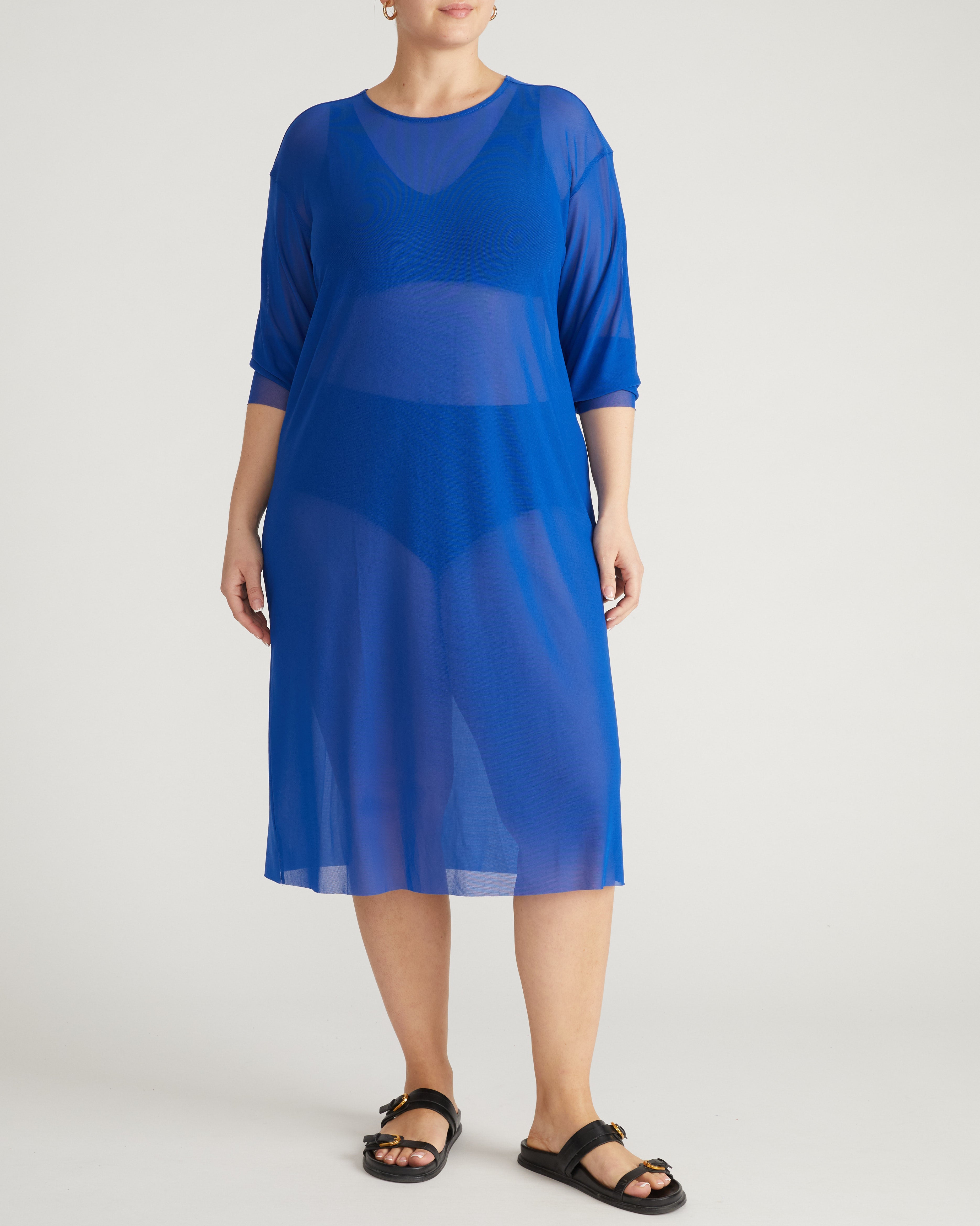 Thames Fog Dress - Ultramarine