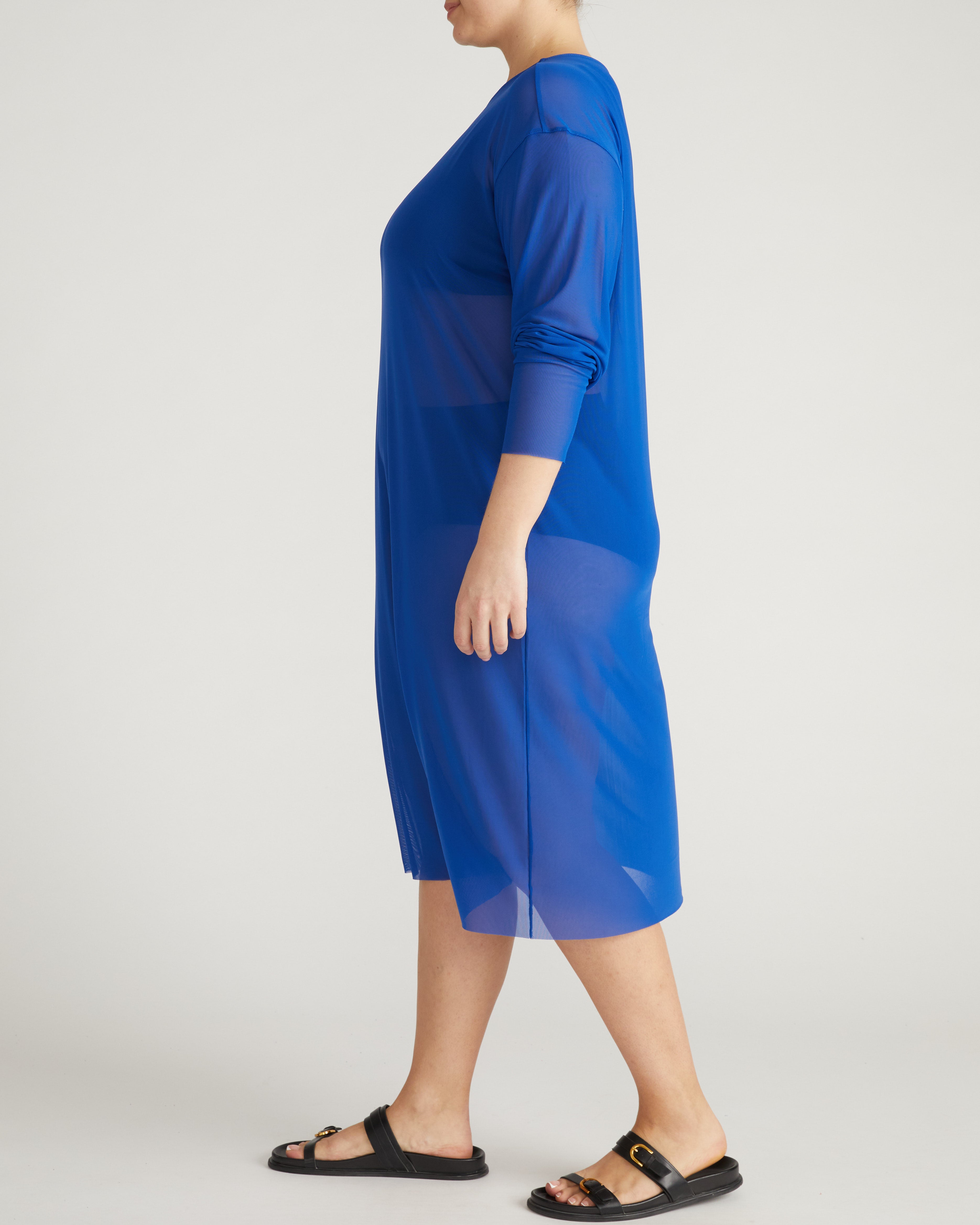 Thames Fog Dress - Ultramarine
