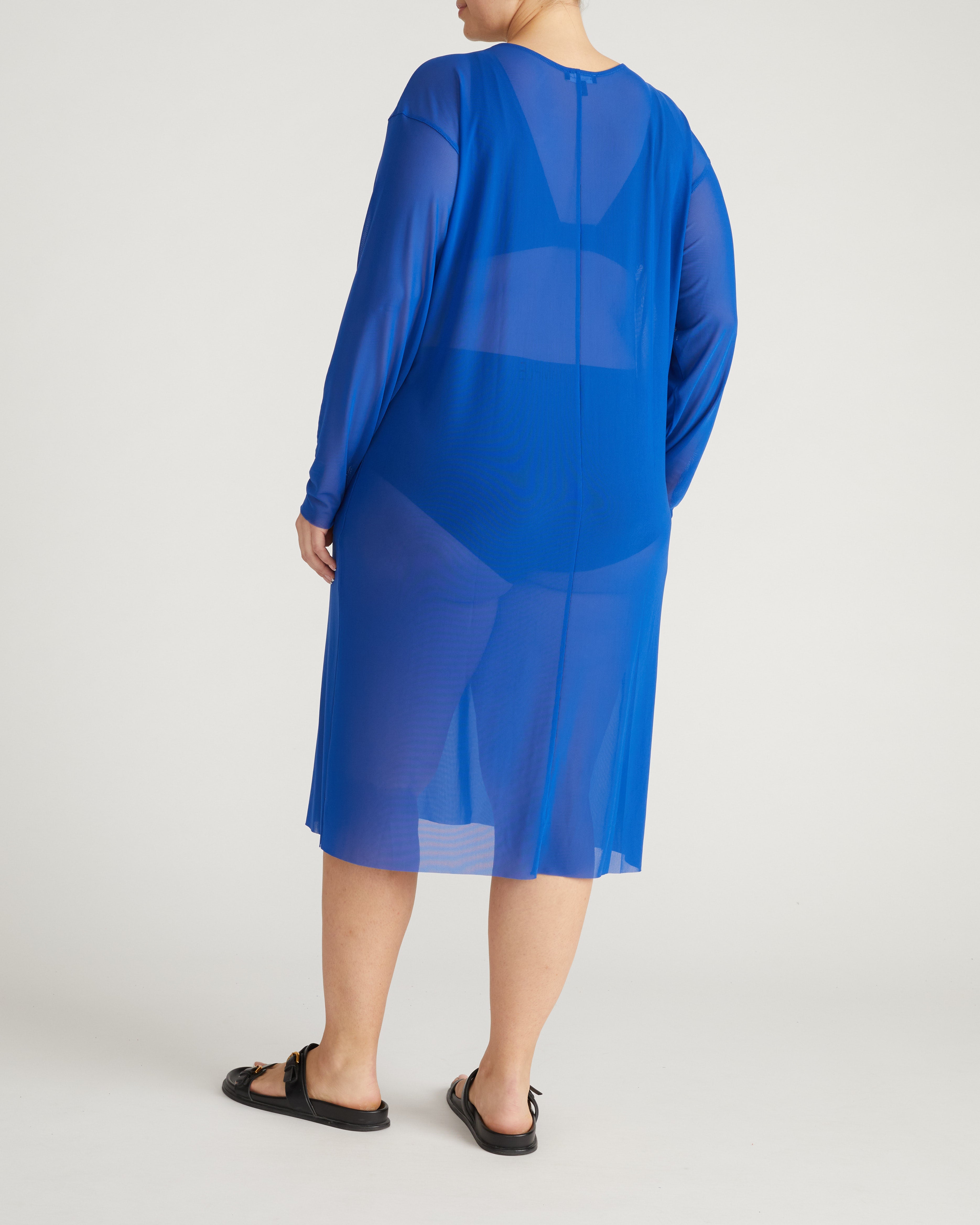 Thames Fog Dress - Ultramarine