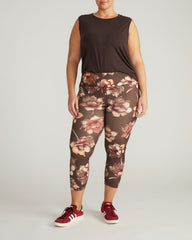 Next-to-Naked Cropped Legging - Lotus Print