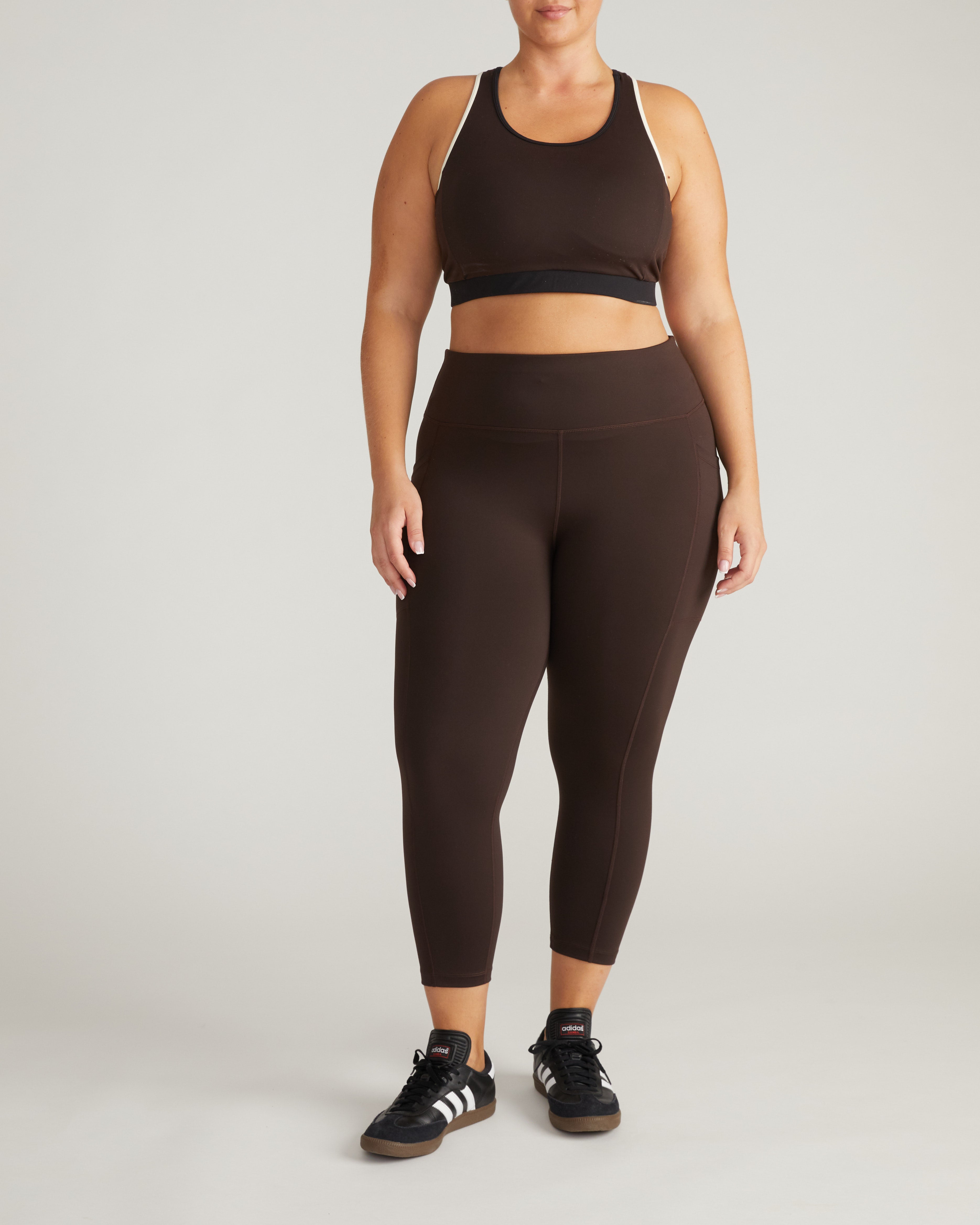Next-to-Naked Cropped Pocket Legging - Deep Brown