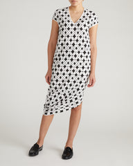 Iconic Geneva V-Neck Dress - Eclipse Print